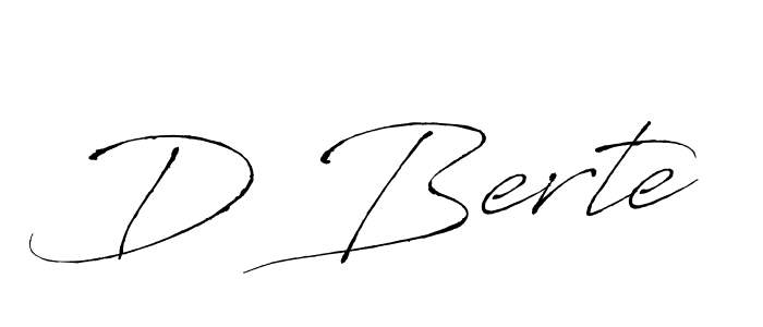 The best way (Antro_Vectra) to make a short signature is to pick only two or three words in your name. The name D Berte include a total of six letters. For converting this name. D Berte signature style 6 images and pictures png