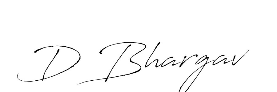Design your own signature with our free online signature maker. With this signature software, you can create a handwritten (Antro_Vectra) signature for name D Bhargav. D Bhargav signature style 6 images and pictures png