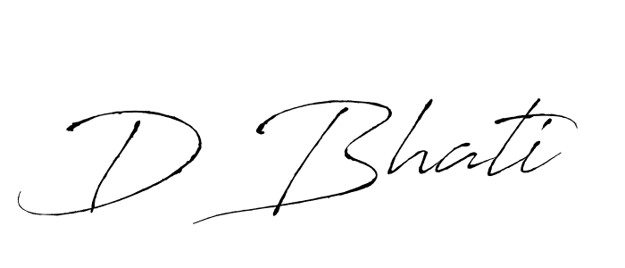 Also we have D Bhati name is the best signature style. Create professional handwritten signature collection using Antro_Vectra autograph style. D Bhati signature style 6 images and pictures png