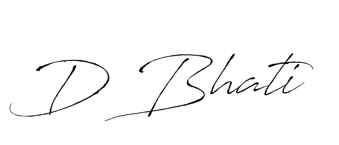 How to make D Bhati signature? Antro_Vectra is a professional autograph style. Create handwritten signature for D Bhati name. D Bhati signature style 6 images and pictures png