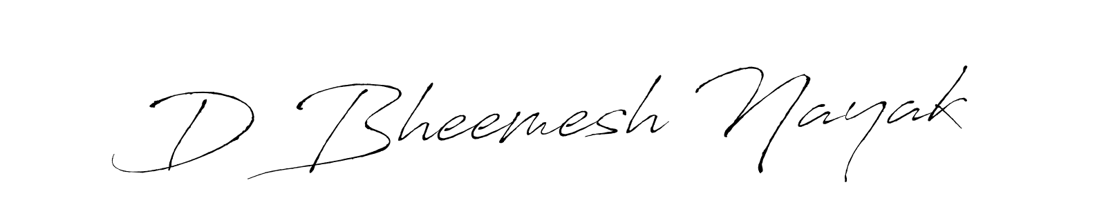 The best way (Antro_Vectra) to make a short signature is to pick only two or three words in your name. The name D Bheemesh Nayak include a total of six letters. For converting this name. D Bheemesh Nayak signature style 6 images and pictures png