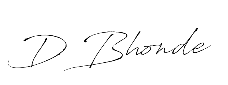 D Bhonde stylish signature style. Best Handwritten Sign (Antro_Vectra) for my name. Handwritten Signature Collection Ideas for my name D Bhonde. D Bhonde signature style 6 images and pictures png