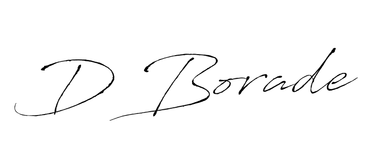 Create a beautiful signature design for name D Borade. With this signature (Antro_Vectra) fonts, you can make a handwritten signature for free. D Borade signature style 6 images and pictures png