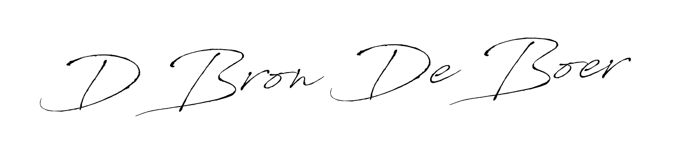 How to make D Bron De Boer name signature. Use Antro_Vectra style for creating short signs online. This is the latest handwritten sign. D Bron De Boer signature style 6 images and pictures png