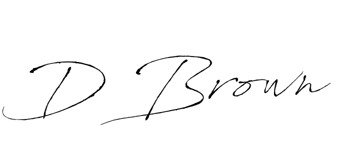 How to make D Brown signature? Antro_Vectra is a professional autograph style. Create handwritten signature for D Brown name. D Brown signature style 6 images and pictures png