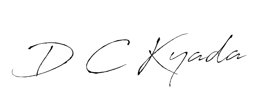 D C Kyada stylish signature style. Best Handwritten Sign (Antro_Vectra) for my name. Handwritten Signature Collection Ideas for my name D C Kyada. D C Kyada signature style 6 images and pictures png