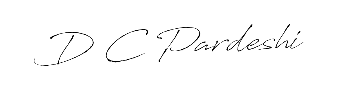D C Pardeshi stylish signature style. Best Handwritten Sign (Antro_Vectra) for my name. Handwritten Signature Collection Ideas for my name D C Pardeshi. D C Pardeshi signature style 6 images and pictures png