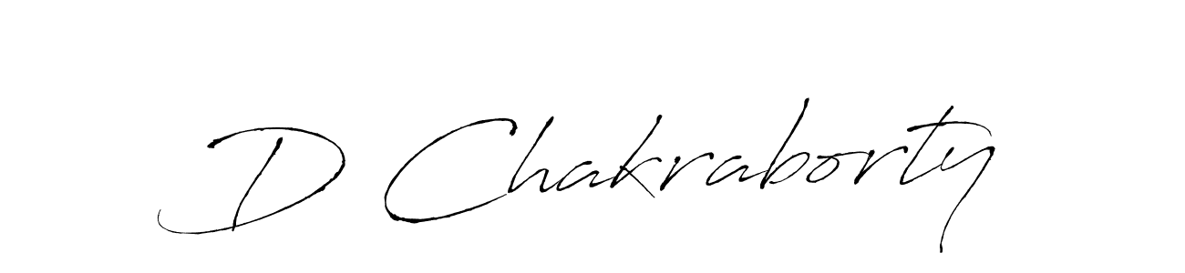 Create a beautiful signature design for name D Chakraborty. With this signature (Antro_Vectra) fonts, you can make a handwritten signature for free. D Chakraborty signature style 6 images and pictures png