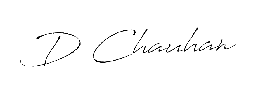 The best way (Antro_Vectra) to make a short signature is to pick only two or three words in your name. The name D Chauhan include a total of six letters. For converting this name. D Chauhan signature style 6 images and pictures png