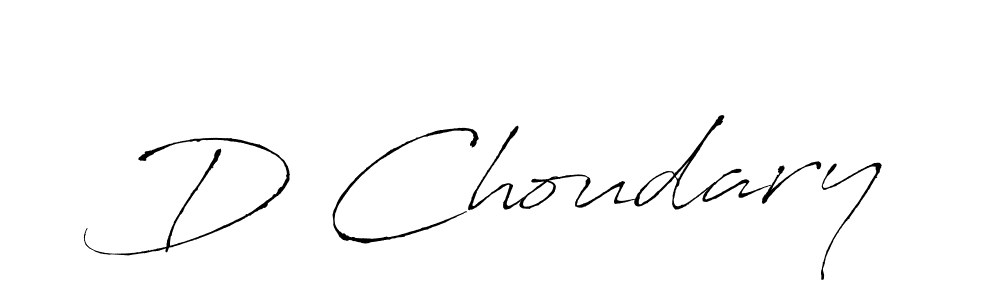 Design your own signature with our free online signature maker. With this signature software, you can create a handwritten (Antro_Vectra) signature for name D Choudary. D Choudary signature style 6 images and pictures png