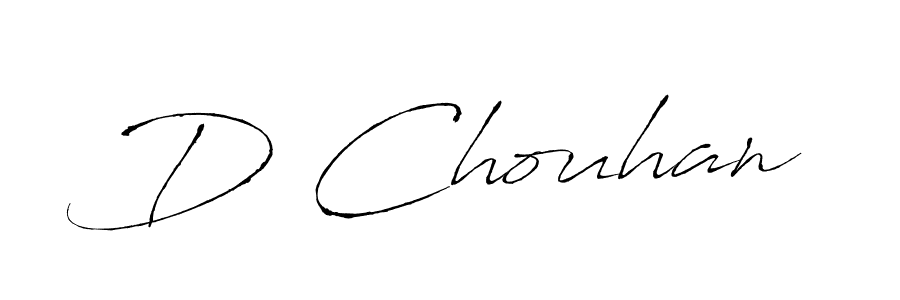 Use a signature maker to create a handwritten signature online. With this signature software, you can design (Antro_Vectra) your own signature for name D Chouhan. D Chouhan signature style 6 images and pictures png