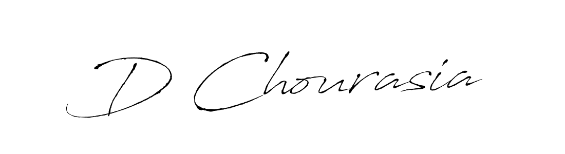 The best way (Antro_Vectra) to make a short signature is to pick only two or three words in your name. The name D Chourasia include a total of six letters. For converting this name. D Chourasia signature style 6 images and pictures png