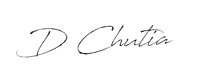 How to make D Chutia name signature. Use Antro_Vectra style for creating short signs online. This is the latest handwritten sign. D Chutia signature style 6 images and pictures png