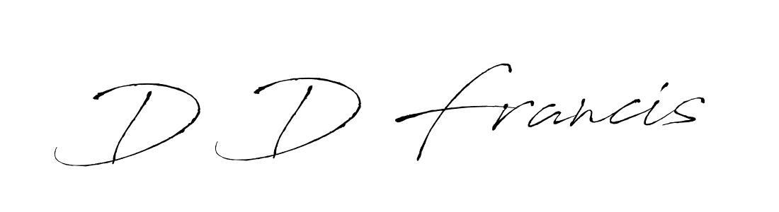 You should practise on your own different ways (Antro_Vectra) to write your name (D D Francis) in signature. don't let someone else do it for you. D D Francis signature style 6 images and pictures png