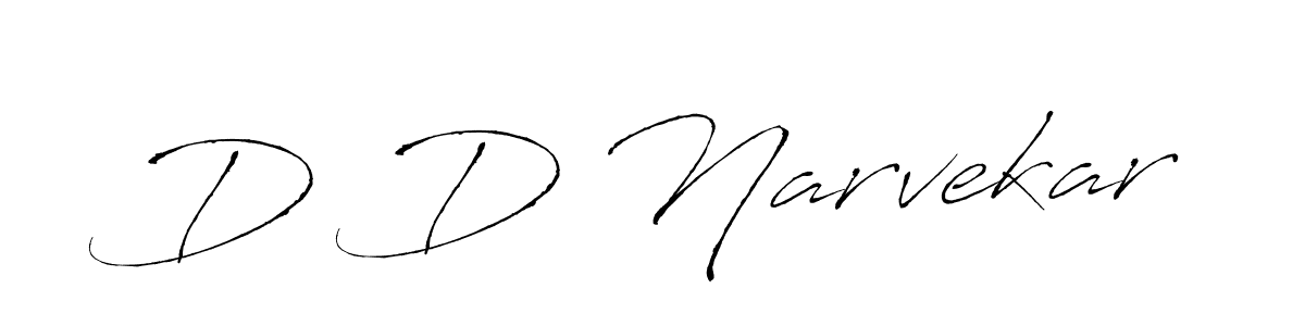 The best way (Antro_Vectra) to make a short signature is to pick only two or three words in your name. The name D D Narvekar include a total of six letters. For converting this name. D D Narvekar signature style 6 images and pictures png