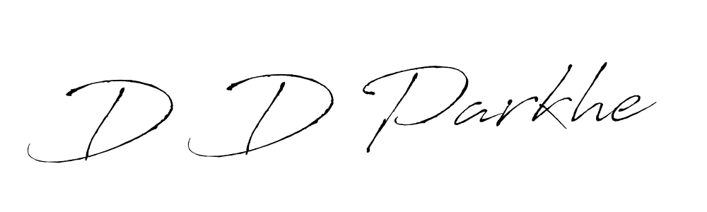 Make a beautiful signature design for name D D Parkhe. With this signature (Antro_Vectra) style, you can create a handwritten signature for free. D D Parkhe signature style 6 images and pictures png