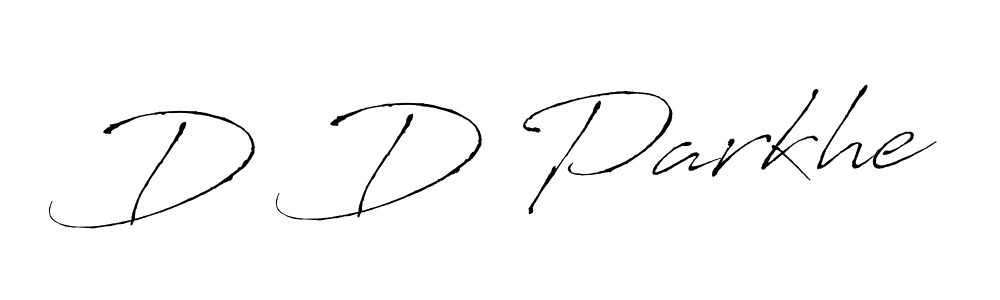 Similarly Antro_Vectra is the best handwritten signature design. Signature creator online .You can use it as an online autograph creator for name D D Parkhe. D D Parkhe signature style 6 images and pictures png