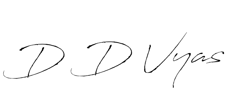How to make D D Vyas name signature. Use Antro_Vectra style for creating short signs online. This is the latest handwritten sign. D D Vyas signature style 6 images and pictures png