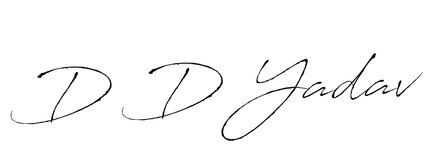 Also we have D D Yadav name is the best signature style. Create professional handwritten signature collection using Antro_Vectra autograph style. D D Yadav signature style 6 images and pictures png