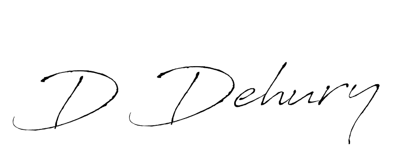 Use a signature maker to create a handwritten signature online. With this signature software, you can design (Antro_Vectra) your own signature for name D Dehury. D Dehury signature style 6 images and pictures png
