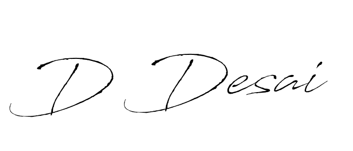 You should practise on your own different ways (Antro_Vectra) to write your name (D Desai) in signature. don't let someone else do it for you. D Desai signature style 6 images and pictures png