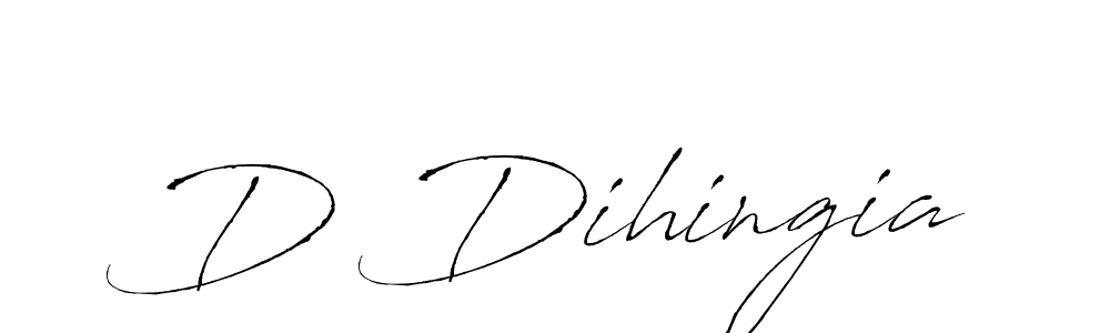 Create a beautiful signature design for name D Dihingia. With this signature (Antro_Vectra) fonts, you can make a handwritten signature for free. D Dihingia signature style 6 images and pictures png