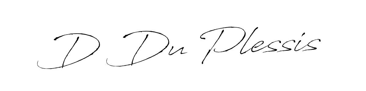 How to make D Du Plessis name signature. Use Antro_Vectra style for creating short signs online. This is the latest handwritten sign. D Du Plessis signature style 6 images and pictures png