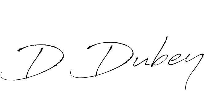 Design your own signature with our free online signature maker. With this signature software, you can create a handwritten (Antro_Vectra) signature for name D Dubey. D Dubey signature style 6 images and pictures png
