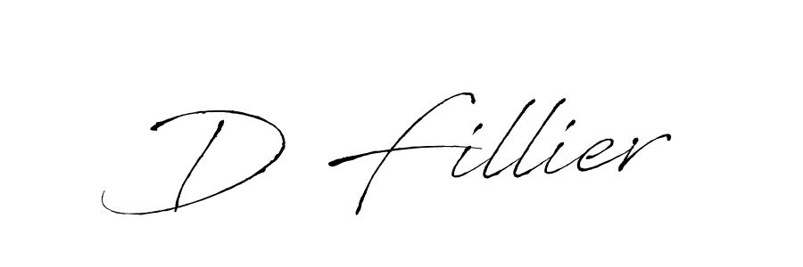 Make a beautiful signature design for name D Fillier. With this signature (Antro_Vectra) style, you can create a handwritten signature for free. D Fillier signature style 6 images and pictures png