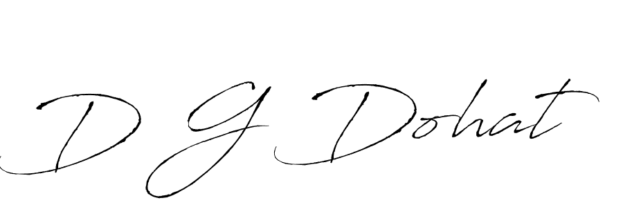 Make a beautiful signature design for name D G Dohat. With this signature (Antro_Vectra) style, you can create a handwritten signature for free. D G Dohat signature style 6 images and pictures png