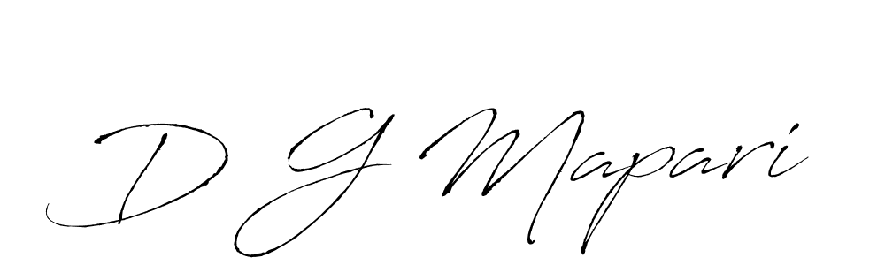 Also You can easily find your signature by using the search form. We will create D G Mapari name handwritten signature images for you free of cost using Antro_Vectra sign style. D G Mapari signature style 6 images and pictures png