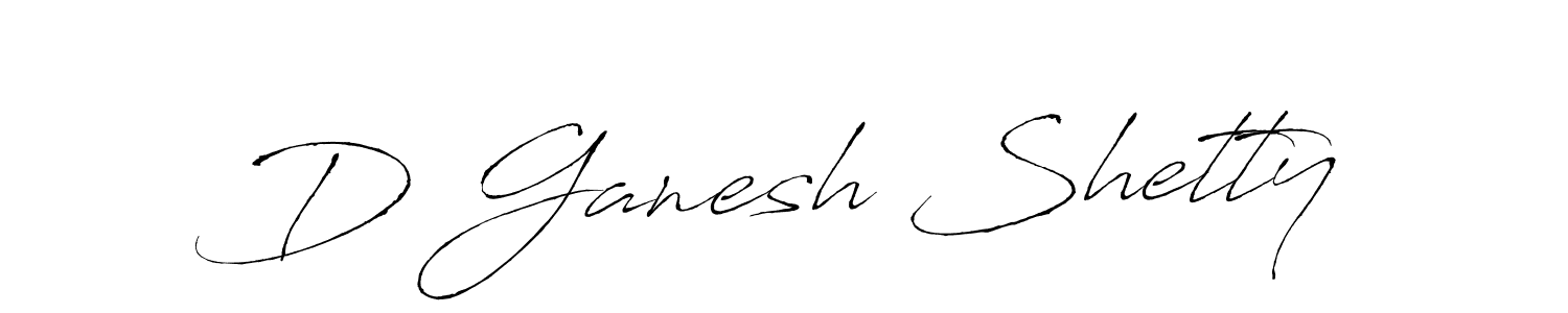 You should practise on your own different ways (Antro_Vectra) to write your name (D Ganesh Shetty) in signature. don't let someone else do it for you. D Ganesh Shetty signature style 6 images and pictures png