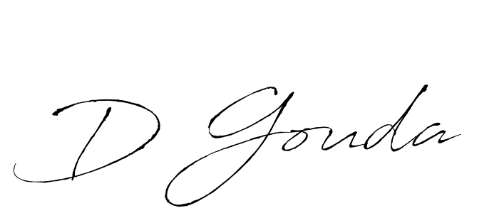 Design your own signature with our free online signature maker. With this signature software, you can create a handwritten (Antro_Vectra) signature for name D Gouda. D Gouda signature style 6 images and pictures png