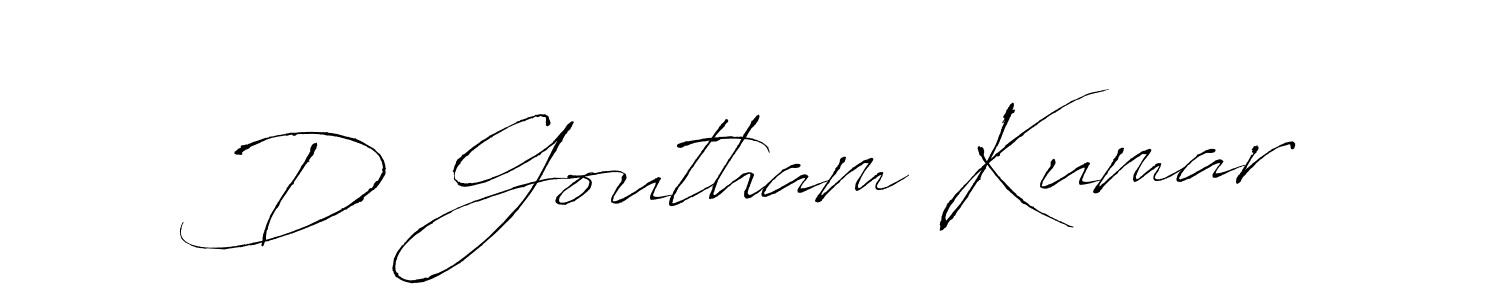 Create a beautiful signature design for name D Goutham Kumar. With this signature (Antro_Vectra) fonts, you can make a handwritten signature for free. D Goutham Kumar signature style 6 images and pictures png