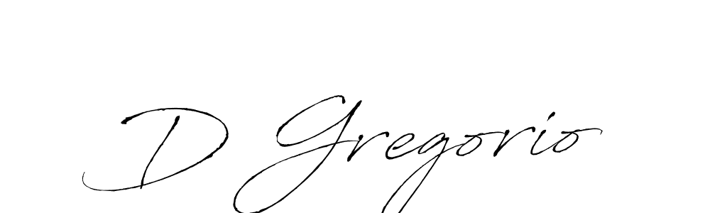 The best way (Antro_Vectra) to make a short signature is to pick only two or three words in your name. The name D Gregorio include a total of six letters. For converting this name. D Gregorio signature style 6 images and pictures png