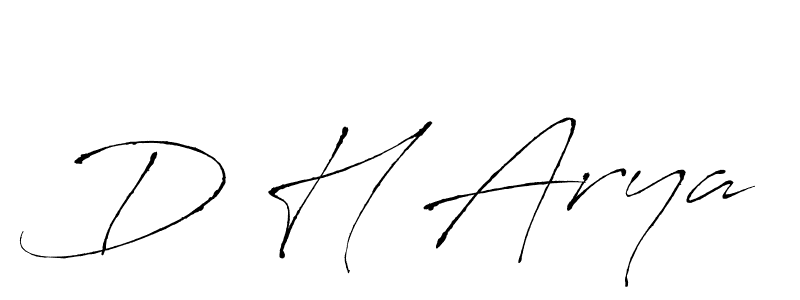 D H Arya stylish signature style. Best Handwritten Sign (Antro_Vectra) for my name. Handwritten Signature Collection Ideas for my name D H Arya. D H Arya signature style 6 images and pictures png