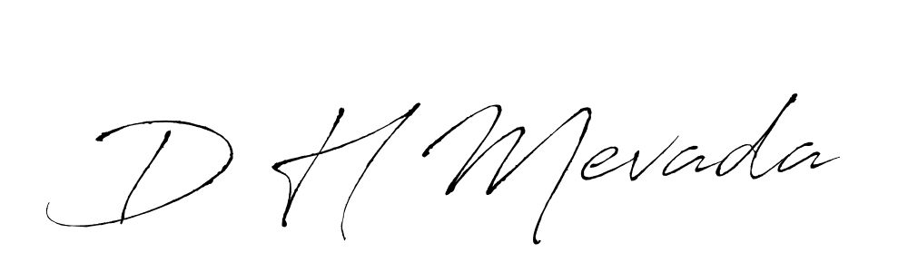 if you are searching for the best signature style for your name D H Mevada. so please give up your signature search. here we have designed multiple signature styles  using Antro_Vectra. D H Mevada signature style 6 images and pictures png