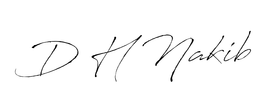 if you are searching for the best signature style for your name D H Nakib. so please give up your signature search. here we have designed multiple signature styles  using Antro_Vectra. D H Nakib signature style 6 images and pictures png