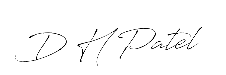 Create a beautiful signature design for name D H Patel. With this signature (Antro_Vectra) fonts, you can make a handwritten signature for free. D H Patel signature style 6 images and pictures png