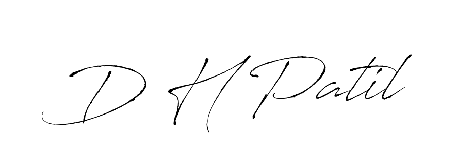 D H Patil stylish signature style. Best Handwritten Sign (Antro_Vectra) for my name. Handwritten Signature Collection Ideas for my name D H Patil. D H Patil signature style 6 images and pictures png
