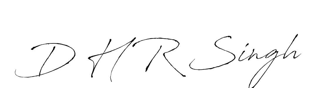 How to make D H R Singh name signature. Use Antro_Vectra style for creating short signs online. This is the latest handwritten sign. D H R Singh signature style 6 images and pictures png