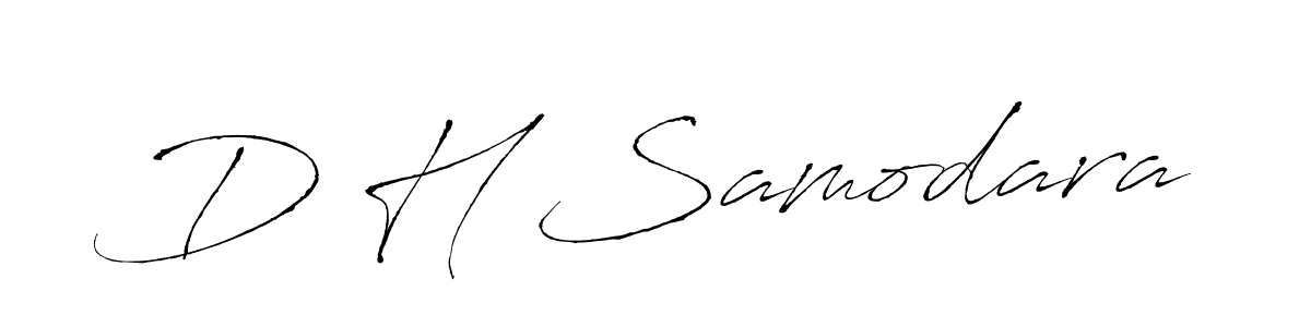 Make a beautiful signature design for name D H Samodara. With this signature (Antro_Vectra) style, you can create a handwritten signature for free. D H Samodara signature style 6 images and pictures png