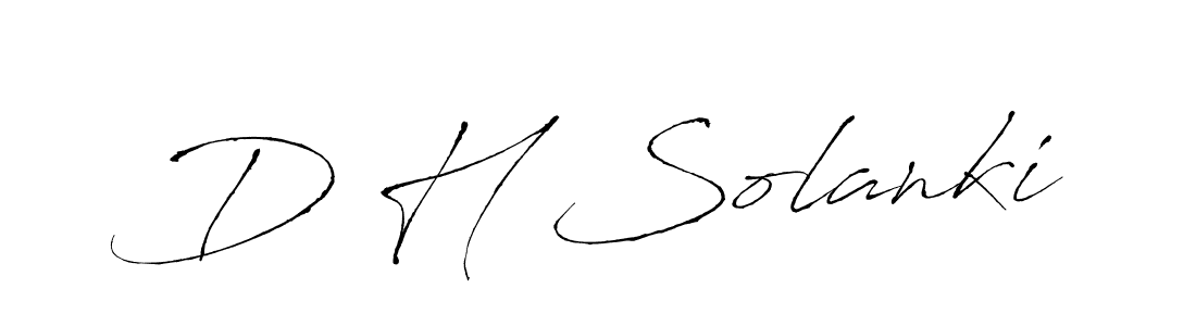 if you are searching for the best signature style for your name D H Solanki. so please give up your signature search. here we have designed multiple signature styles  using Antro_Vectra. D H Solanki signature style 6 images and pictures png