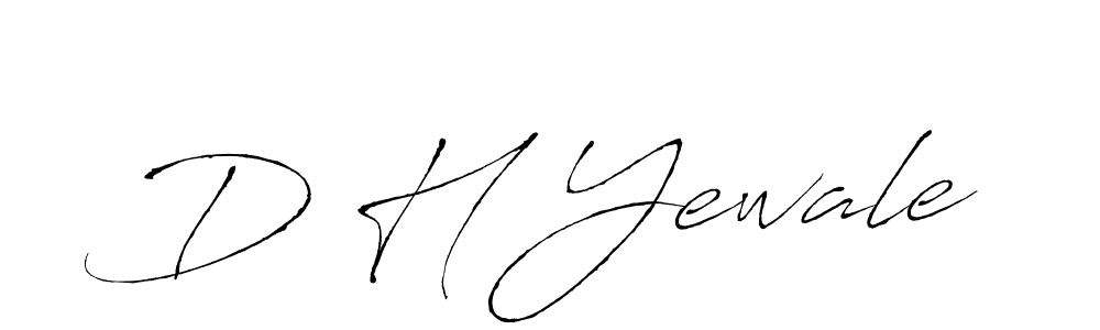 Antro_Vectra is a professional signature style that is perfect for those who want to add a touch of class to their signature. It is also a great choice for those who want to make their signature more unique. Get D H Yewale name to fancy signature for free. D H Yewale signature style 6 images and pictures png