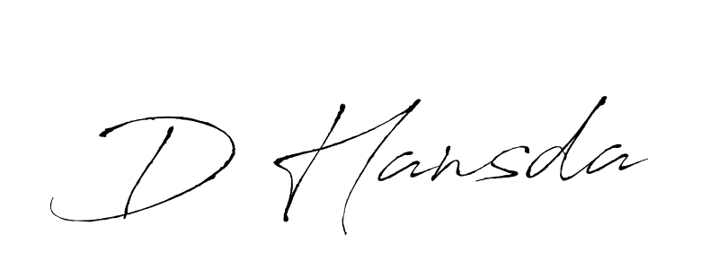 How to make D Hansda name signature. Use Antro_Vectra style for creating short signs online. This is the latest handwritten sign. D Hansda signature style 6 images and pictures png
