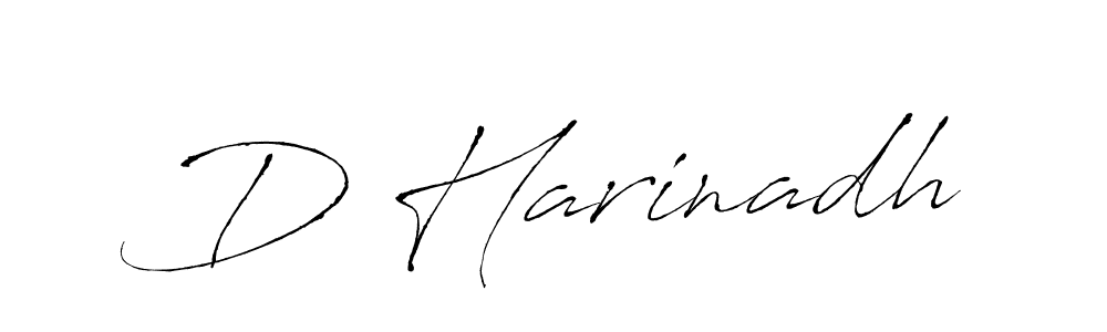 The best way (Antro_Vectra) to make a short signature is to pick only two or three words in your name. The name D Harinadh include a total of six letters. For converting this name. D Harinadh signature style 6 images and pictures png
