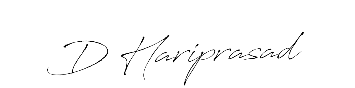 Create a beautiful signature design for name D Hariprasad. With this signature (Antro_Vectra) fonts, you can make a handwritten signature for free. D Hariprasad signature style 6 images and pictures png
