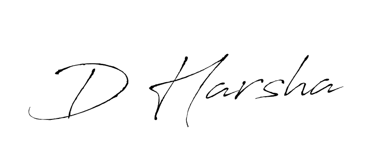 Use a signature maker to create a handwritten signature online. With this signature software, you can design (Antro_Vectra) your own signature for name D Harsha. D Harsha signature style 6 images and pictures png