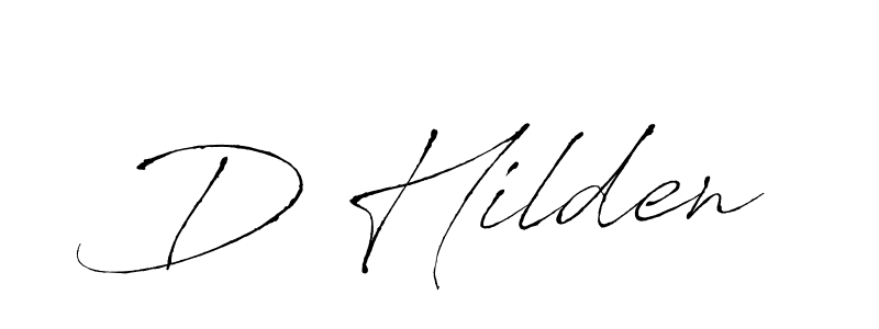 if you are searching for the best signature style for your name D Hilden. so please give up your signature search. here we have designed multiple signature styles  using Antro_Vectra. D Hilden signature style 6 images and pictures png