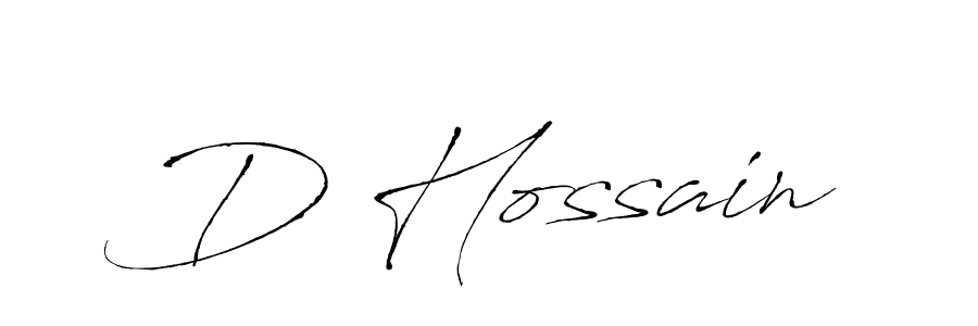 The best way (Antro_Vectra) to make a short signature is to pick only two or three words in your name. The name D Hossain include a total of six letters. For converting this name. D Hossain signature style 6 images and pictures png